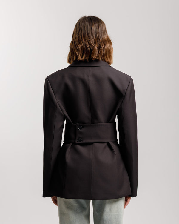 Blazer monopetto con fusciacca NERO - 3190 Slc
