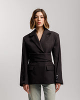 Blazer monopetto con fusciacca NERO - 3190 Slc