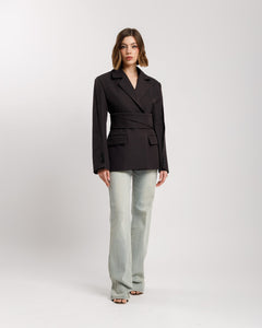 Blazer monopetto con fusciacca NERO - 3190 Slc