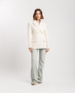 Blazer monopetto strutturato PANNA - 3182 slcTT