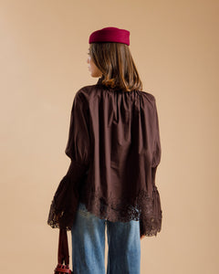 Camicia boho MARRONE - 31692