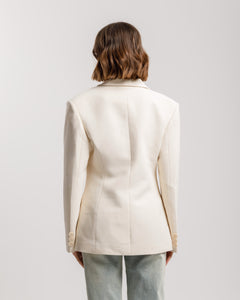 Blazer monopetto strutturato PANNA - 3182 slcTT