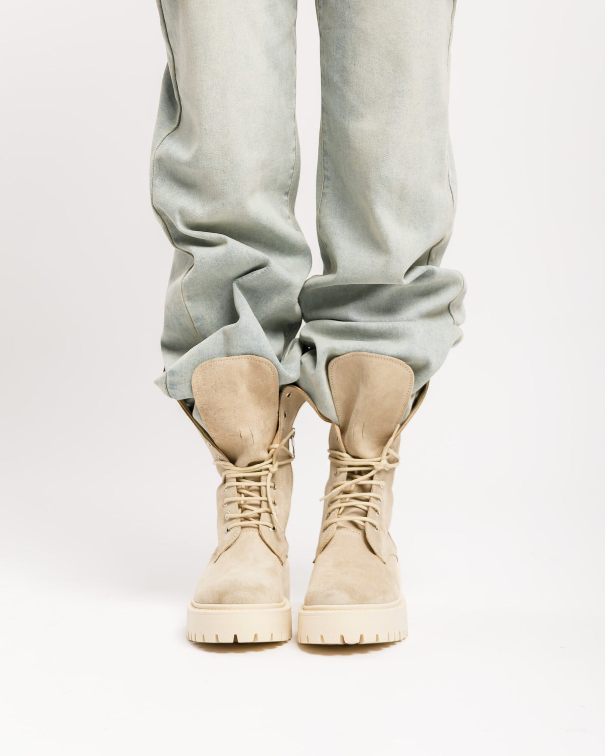 Anfibi in suede BEIGE CHIARO - 3000
