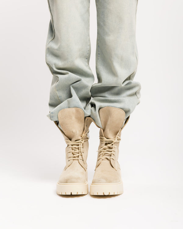 Anfibi in suede BEIGE CHIARO - 3000