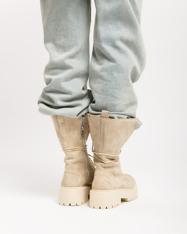 Anfibi in suede BEIGE CHIARO - 3000