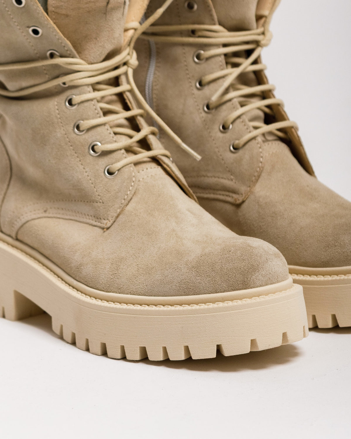 Anfibi in suede BEIGE CHIARO - 3000