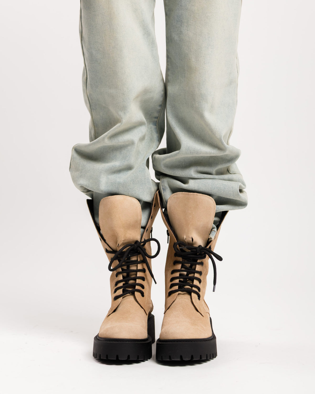 Anfibi in suede BEIGE - 3000