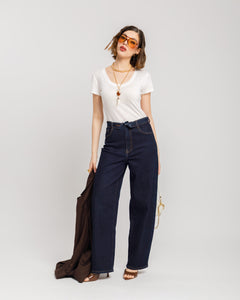 Jeans ballon con risvolto - 8963