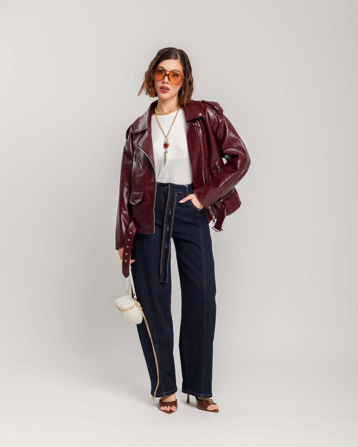Jeans ballon cintura denim - 9353