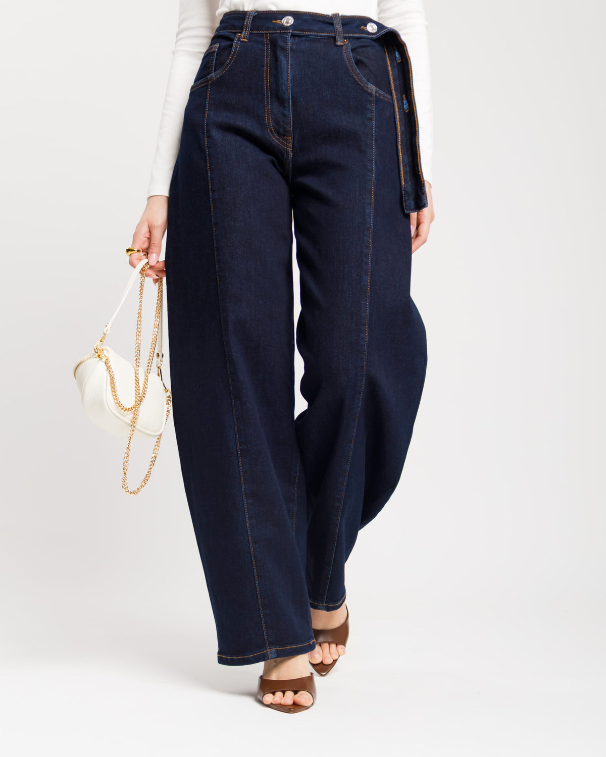 Jeans ballon cintura denim - 9353