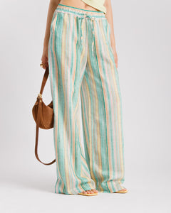 Pantaloni a righe VERDE - 11625