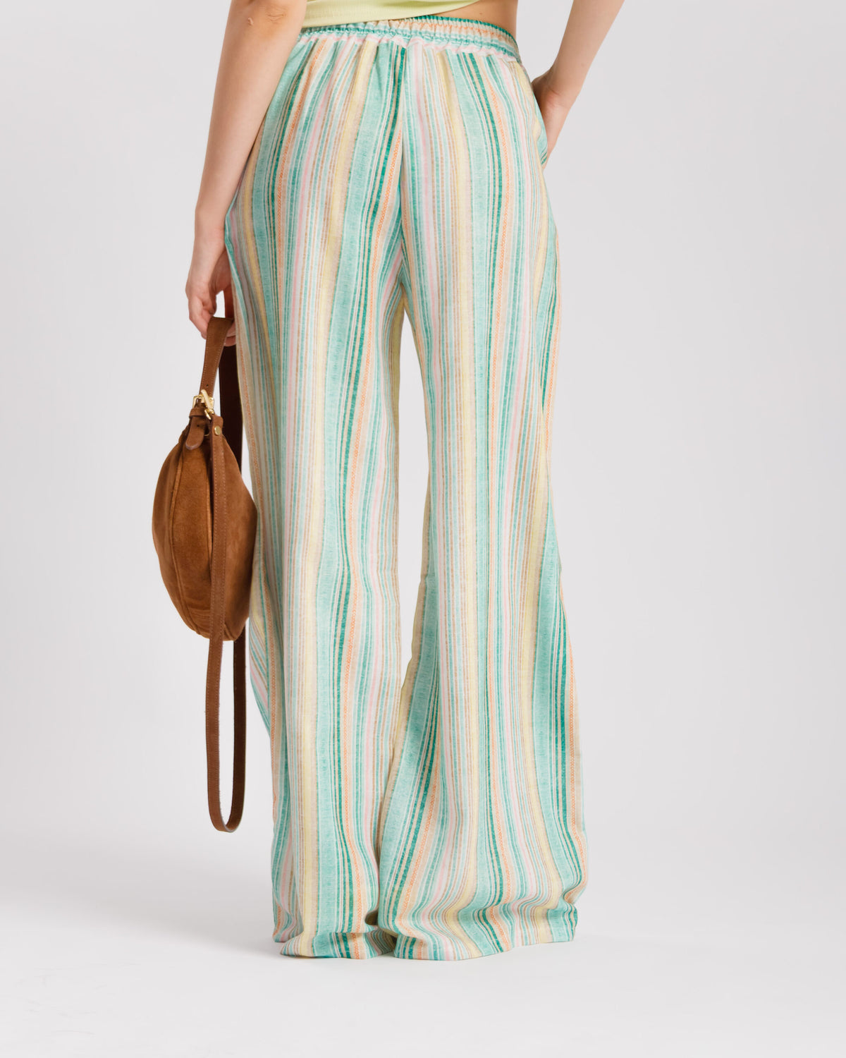 Pantaloni a righe VERDE - 11625