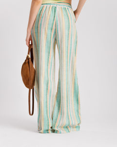 Pantaloni a righe VERDE - 11625