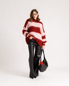 Maglione morbido a righe - T3470