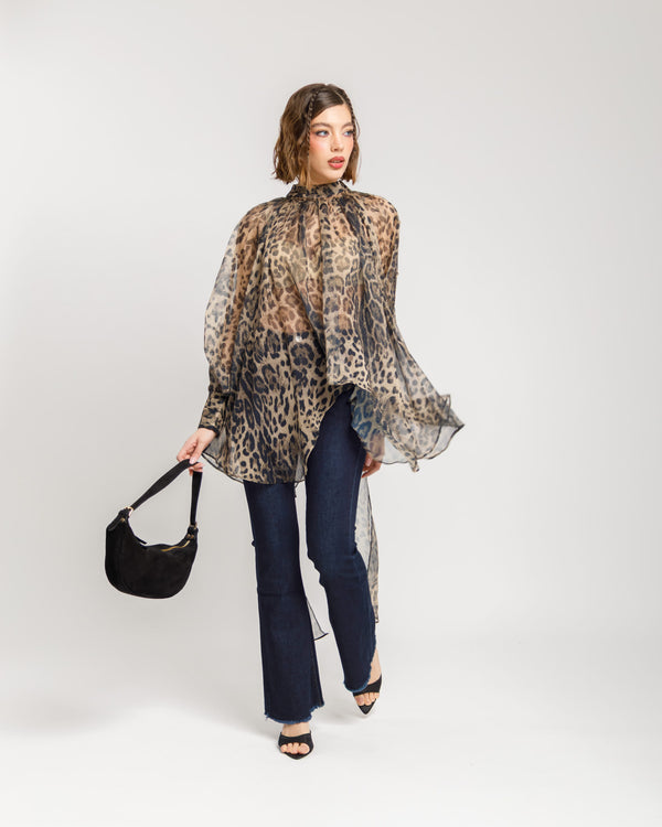 Camicia volume animalier - H13568