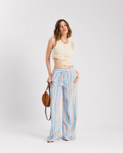 Pantaloni a righe AZZURRO - 11625