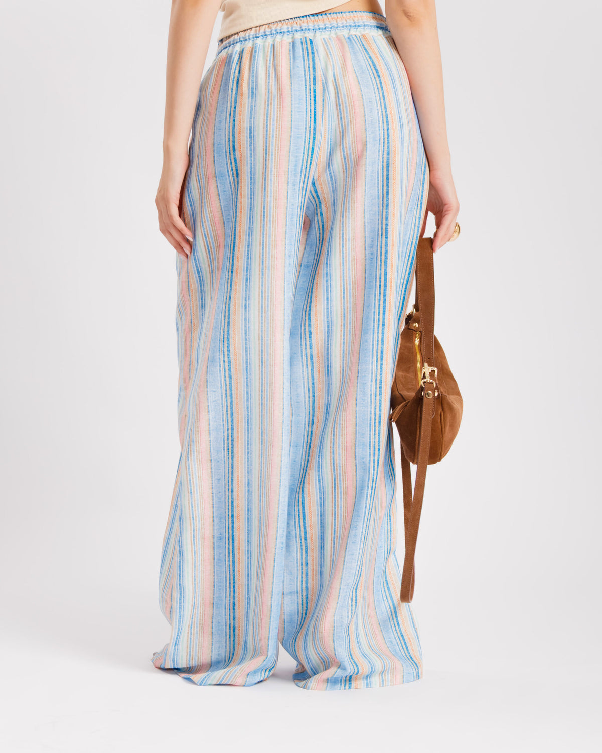 Pantaloni a righe AZZURRO - 11625