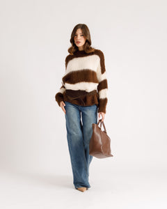 Maglione morbido a righe - T3470