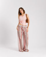 Pantaloni a righe ROSA - 11625