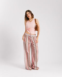 Pantaloni a righe ROSA - 11625