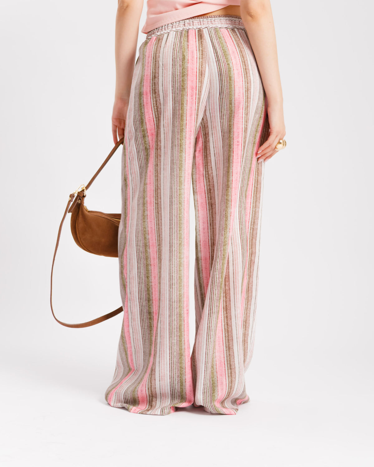 Pantaloni a righe ROSA - 11625