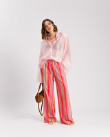 Pantaloni a righe FUCSIA - 11625