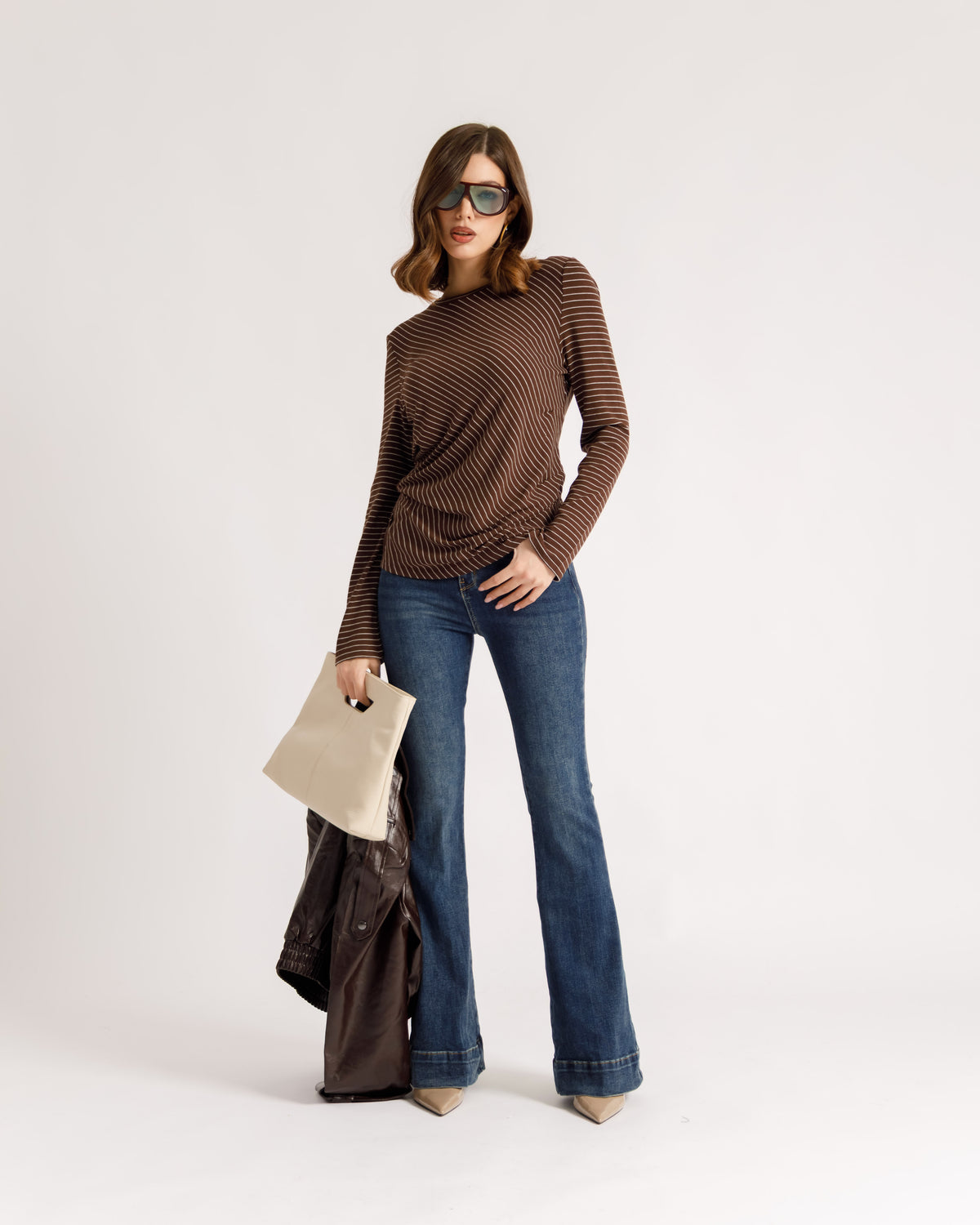 Maglia in viscosa a righe - 5663
