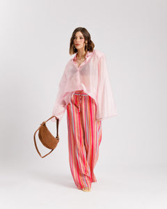 Pantaloni a righe FUCSIA - 11625