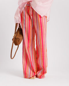 Pantaloni a righe FUCSIA - 11625