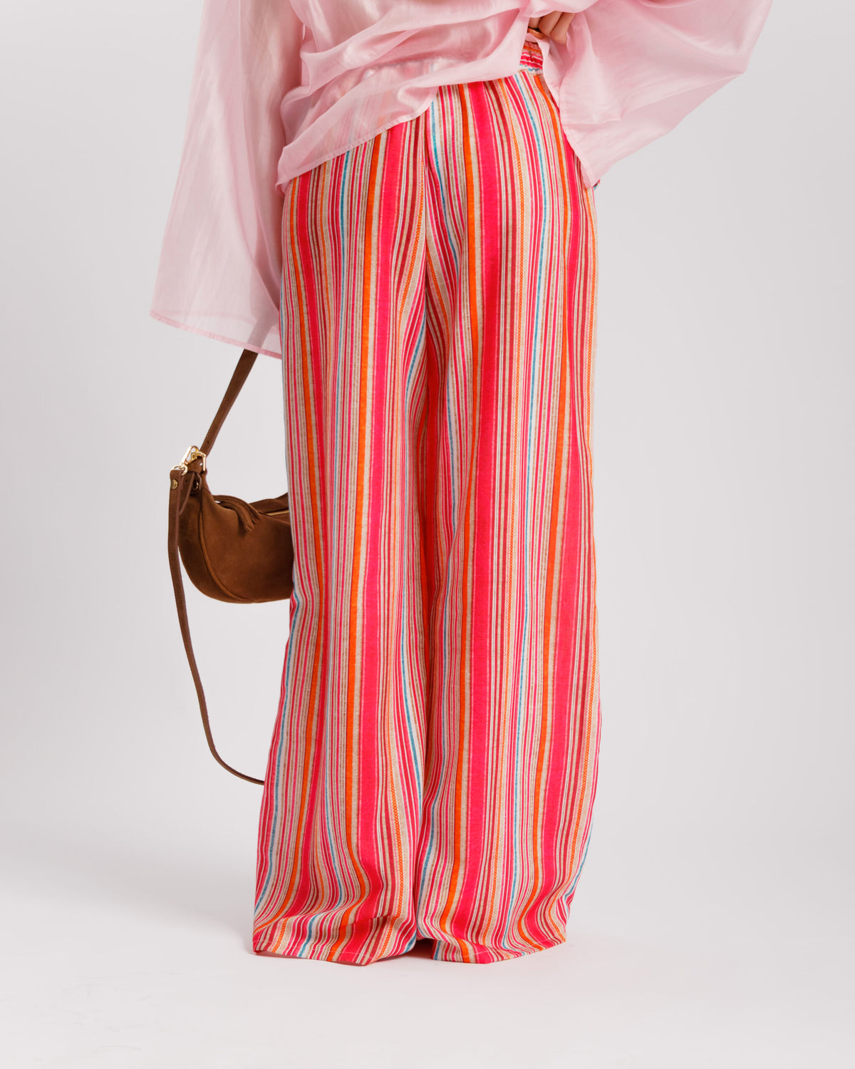 Pantaloni a righe FUCSIA - 11625