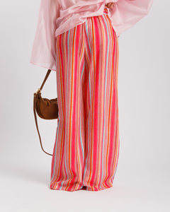 Pantaloni a righe FUCSIA - 11625