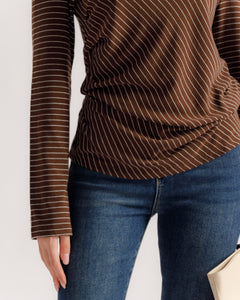 Maglia in viscosa a righe - 5663