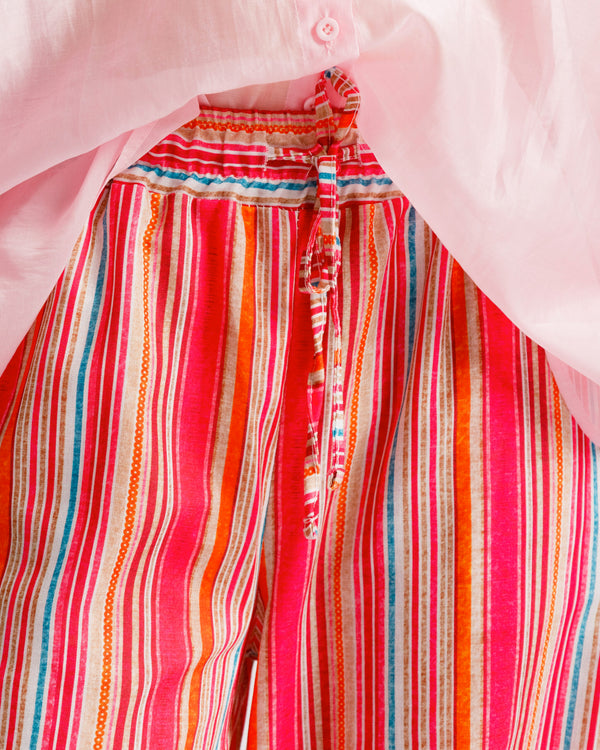 Pantaloni a righe FUCSIA - 11625