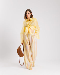 Pantaloni a righe GIALLO - 11625