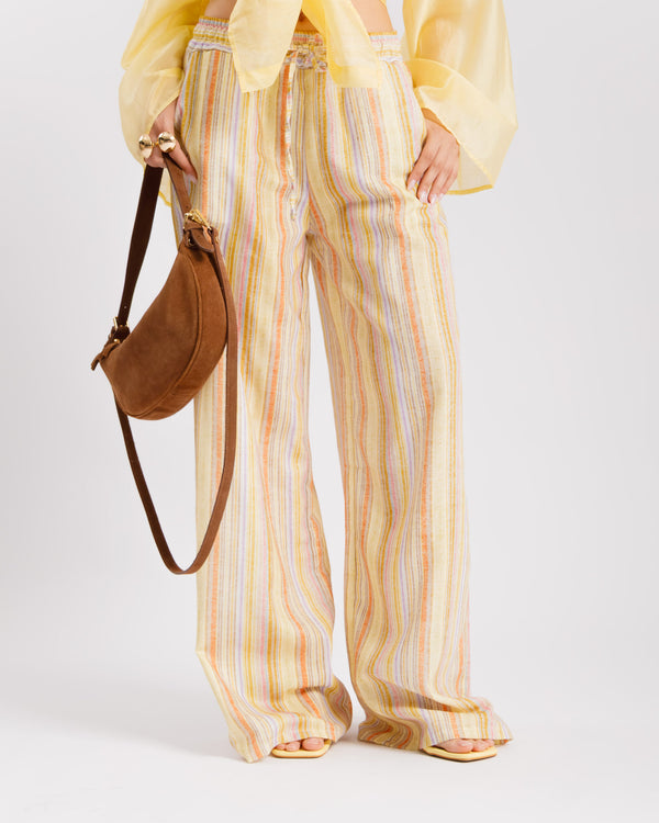 Pantaloni a righe GIALLO - 11625