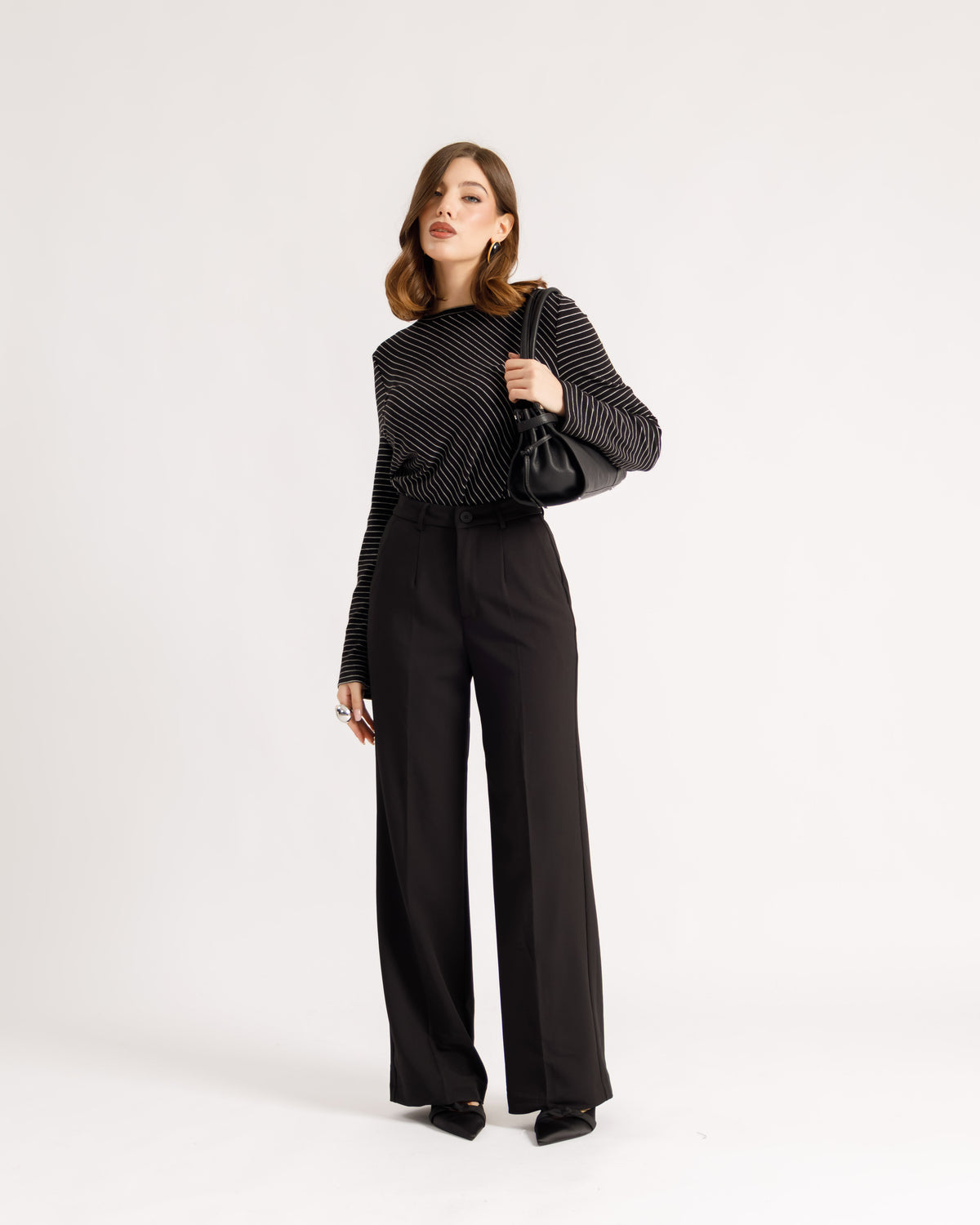 Maglia in viscosa a righe - 5663