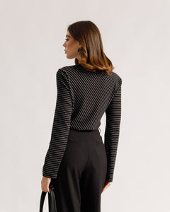 Maglia in viscosa a righe - 5663