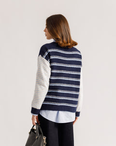 Cardigan in lana a righe - 80290