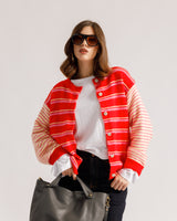 Cardigan in lana a righe - 80290