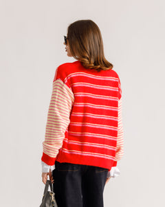 Cardigan in lana a righe - 80290