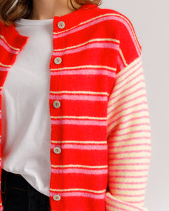 Cardigan in lana a righe - 80290