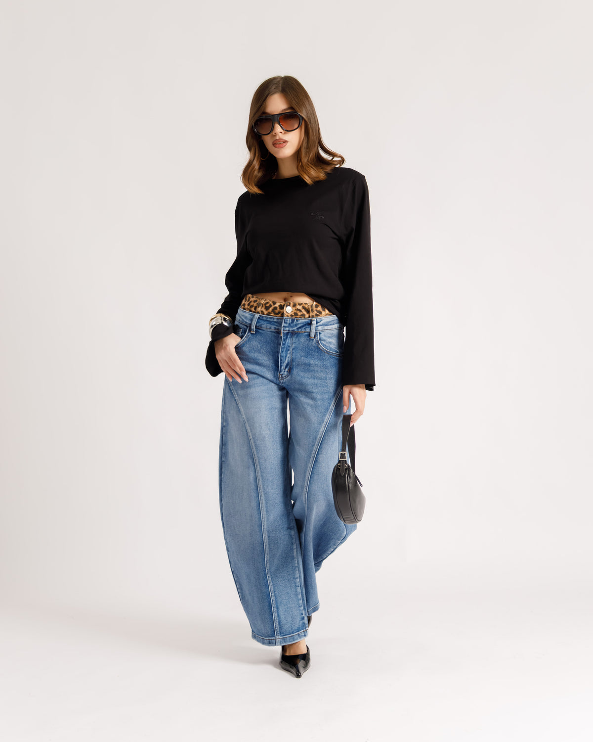 Jeans bustino animalier - H3881