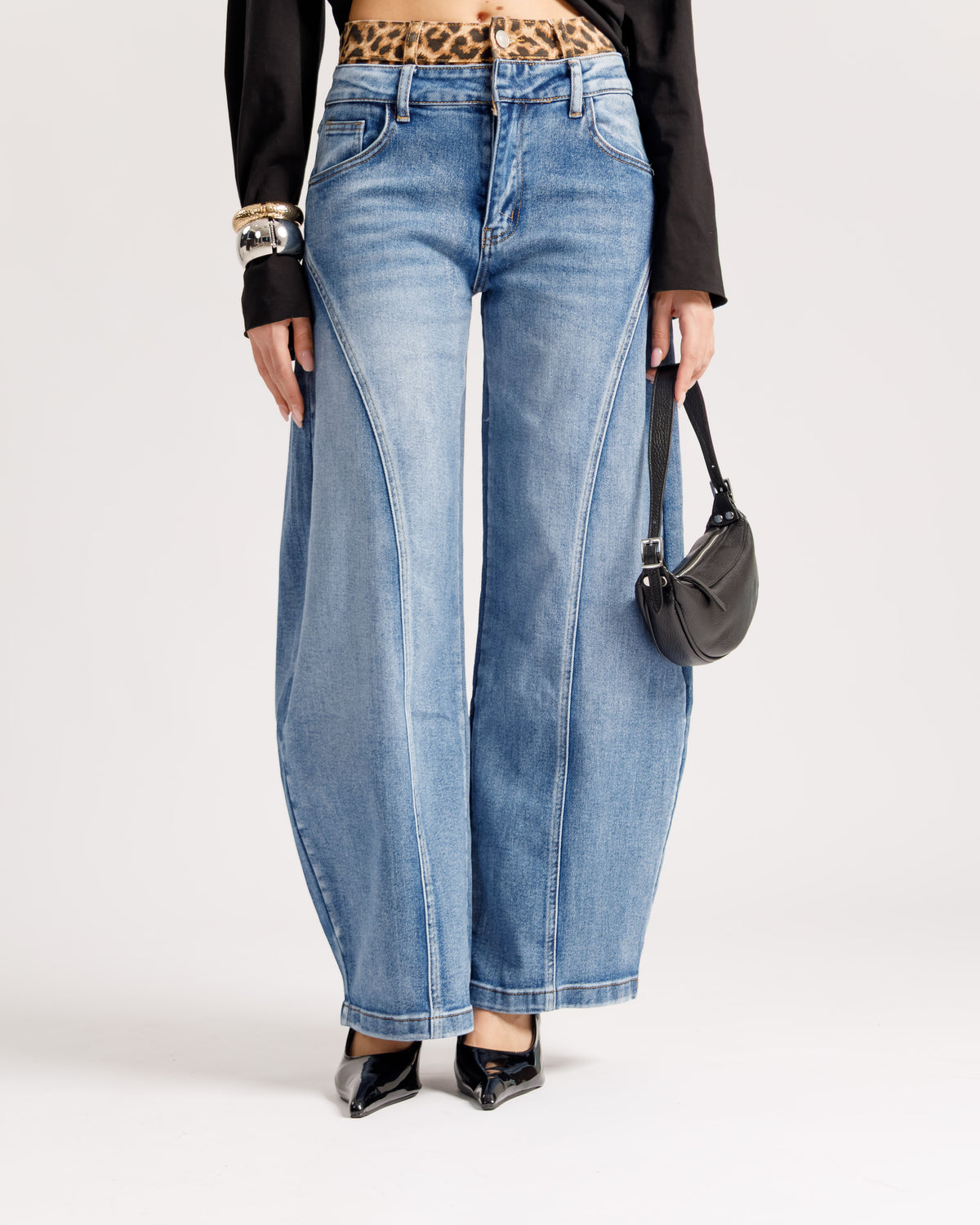 Jeans bustino animalier - H3881