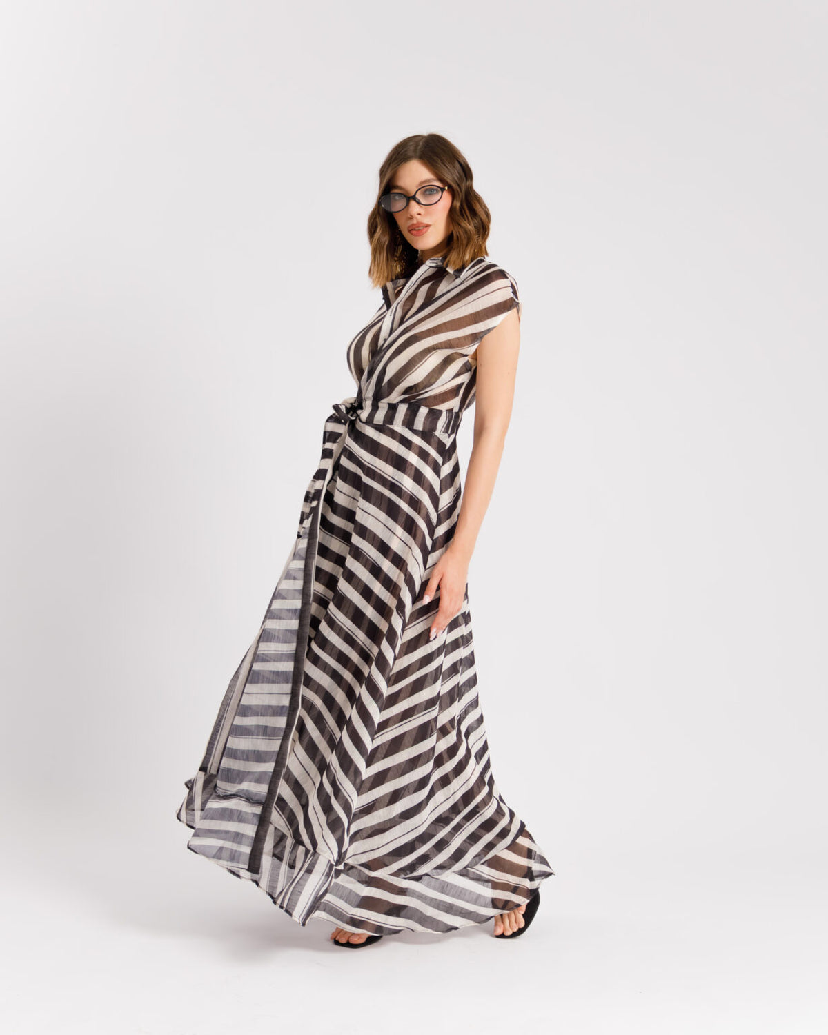 Abito lungo a righe - R15289
