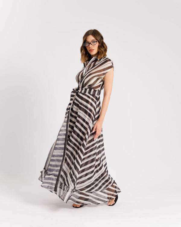 Abito lungo a righe - R15289