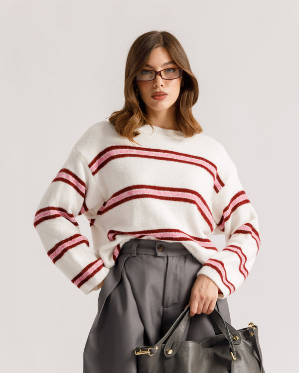 Pull en laine à rayures - 3551