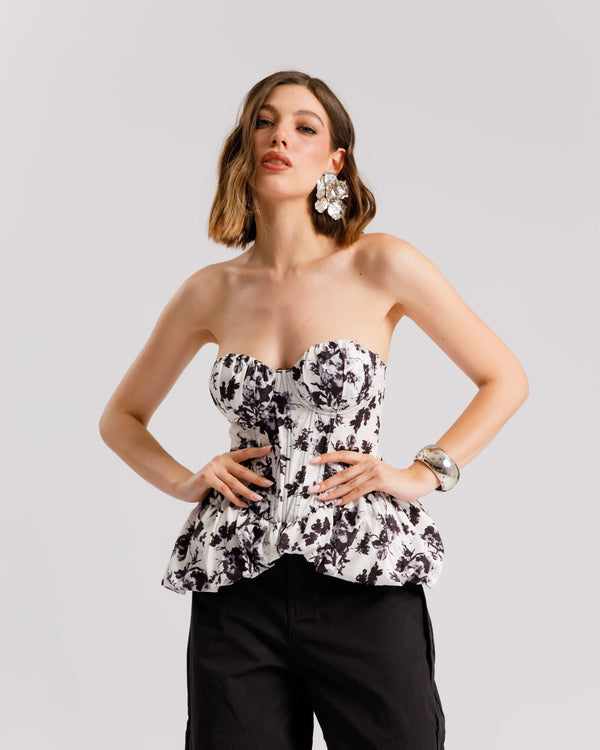Corsetto strutturato stampato - ST15259
