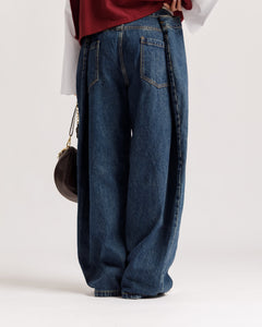 Jeans con tasche e risvolto - L1537
