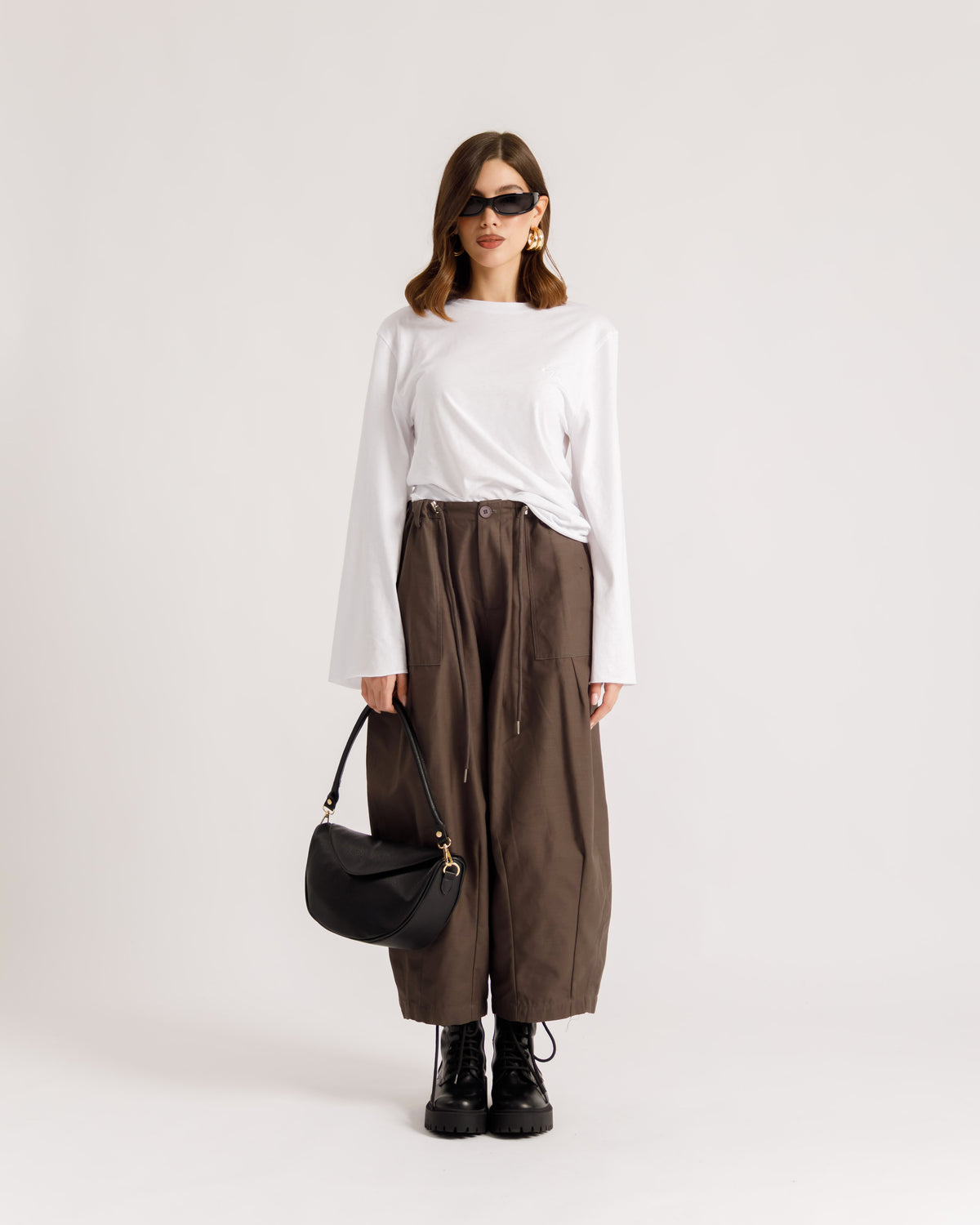 Pantaloni ampi coulisse - P16802