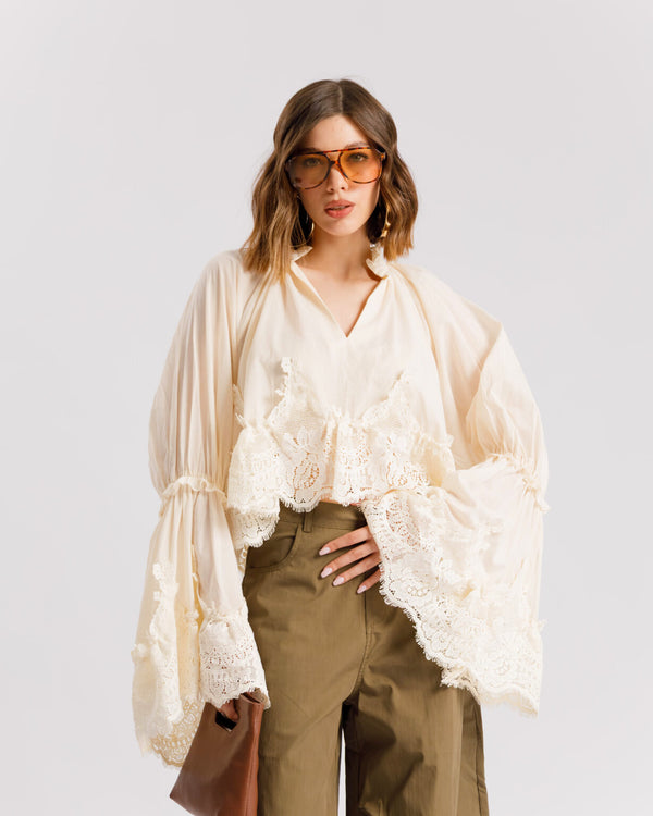 Camicia in cotone boho - H15033